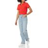 image:imageAmazon Essentials Womens ShortSleeve Polo Shirt Soft Stretch Cotton Jersey Available in Plus SizeBright Poppy Red