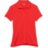 image:imageAmazon Essentials Womens ShortSleeve Polo Shirt Soft Stretch Cotton Jersey Available in Plus SizeBright Poppy Red
