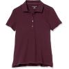 image:imageAmazon Essentials Womens ShortSleeve Polo Shirt Soft Stretch Cotton Jersey Available in Plus SizeBurgundy