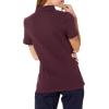 image:imageAmazon Essentials Womens ShortSleeve Polo Shirt Soft Stretch Cotton Jersey Available in Plus SizeBurgundy