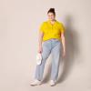 image:imageAmazon Essentials Womens ShortSleeve Polo Shirt Soft Stretch Cotton Jersey Available in Plus SizeGolden Yellow