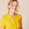 image:imageAmazon Essentials Womens ShortSleeve Polo Shirt Soft Stretch Cotton Jersey Available in Plus SizeGolden Yellow