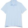 image:imageAmazon Essentials Womens ShortSleeve Polo Shirt Soft Stretch Cotton Jersey Available in Plus SizeLight Blue