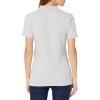 image:imageAmazon Essentials Womens ShortSleeve Polo Shirt Soft Stretch Cotton Jersey Available in Plus SizeLight Grey Heather