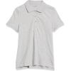 image:imageAmazon Essentials Womens ShortSleeve Polo Shirt Soft Stretch Cotton Jersey Available in Plus SizeLight Grey Heather