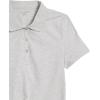 image:imageAmazon Essentials Womens ShortSleeve Polo Shirt Soft Stretch Cotton Jersey Available in Plus SizeLight Grey Heather