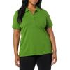 image:imageAmazon Essentials Womens ShortSleeve Polo Shirt Soft Stretch Cotton Jersey Available in Plus SizeLight Olive
