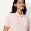 image:imageAmazon Essentials Womens ShortSleeve Polo Shirt Soft Stretch Cotton Jersey Available in Plus SizeLight Pink