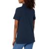 image:imageAmazon Essentials Womens ShortSleeve Polo Shirt Soft Stretch Cotton Jersey Available in Plus SizeNavy