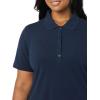 image:imageAmazon Essentials Womens ShortSleeve Polo Shirt Soft Stretch Cotton Jersey Available in Plus SizeNavy