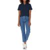 image:imageAmazon Essentials Womens ShortSleeve Polo Shirt Soft Stretch Cotton Jersey Available in Plus SizeNavy