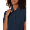 image:imageAmazon Essentials Womens ShortSleeve Polo Shirt Soft Stretch Cotton Jersey Available in Plus SizeNavy