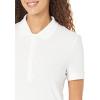 image:imageAmazon Essentials Womens ShortSleeve Polo Shirt Soft Stretch Cotton Jersey Available in Plus SizeWhite