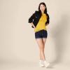 image:imageAmazon Essentials Womens SlimFit 34 Sleeve Boat Neck Cotton Modal Micro Rib TShirtDark Golden Yellow