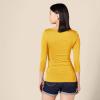 image:imageAmazon Essentials Womens SlimFit 34 Sleeve Boat Neck Cotton Modal Micro Rib TShirtDark Golden Yellow