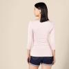 image:imageAmazon Essentials Womens SlimFit 34 Sleeve Boat Neck Cotton Modal Micro Rib TShirtLight Pink