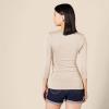 image:imageAmazon Essentials Womens SlimFit 34 Sleeve Boat Neck Cotton Modal Micro Rib TShirtOatmeal Heather