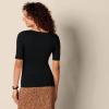 image:imageAmazon Essentials Womens SlimFit Half Sleeve Square Neck Summer TShirtBlack