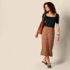 image:imageAmazon Essentials Womens SlimFit Half Sleeve Square Neck Summer TShirtBlack