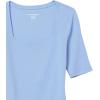 image:imageAmazon Essentials Womens SlimFit Half Sleeve Square Neck Summer TShirtBlue