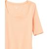 image:imageAmazon Essentials Womens SlimFit Half Sleeve Square Neck Summer TShirtCoral Orange