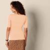image:imageAmazon Essentials Womens SlimFit Half Sleeve Square Neck Summer TShirtCoral Orange