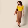 image:imageAmazon Essentials Womens SlimFit Half Sleeve Square Neck Summer TShirtDark Golden Yellow