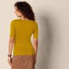 image:imageAmazon Essentials Womens SlimFit Half Sleeve Square Neck Summer TShirtDark Golden Yellow