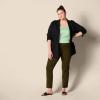 image:imageAmazon Essentials Womens SlimFit Half Sleeve Square Neck Summer TShirtGreen