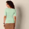 image:imageAmazon Essentials Womens SlimFit Half Sleeve Square Neck Summer TShirtGreen