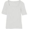 image:imageAmazon Essentials Womens SlimFit Half Sleeve Square Neck Summer TShirtLight Grey Heather