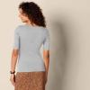 image:imageAmazon Essentials Womens SlimFit Half Sleeve Square Neck Summer TShirtLight Grey Heather