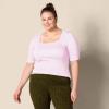 image:imageAmazon Essentials Womens SlimFit Half Sleeve Square Neck Summer TShirtLight Pink