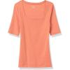 image:imageAmazon Essentials Womens SlimFit Half Sleeve Square Neck Summer TShirtRust Orange