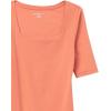 image:imageAmazon Essentials Womens SlimFit Half Sleeve Square Neck Summer TShirtRust Orange