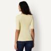 image:imageAmazon Essentials Womens SlimFit Half Sleeve Square Neck TShirtPastel Yellow