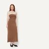 image:imageAmazon Essentials Womens SlimFit Matte Jersey Strapless Maxi DressChocolate