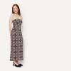 image:imageAmazon Essentials Womens SlimFit Matte Jersey Strapless Maxi DressDark Maroon Bandana Pattern