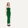 image:imageAmazon Essentials Womens SlimFit Matte Jersey Strapless Maxi DressGreen