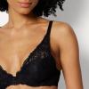 image:imageAmazon Essentials Womens Stretch Galloon Lace Lined Wired Deep Plunge BraBlack
