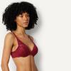 image:imageAmazon Essentials Womens Stretch Galloon Lace Lined Wired Deep Plunge BraBurgundySoft Petal