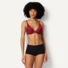 image:imageAmazon Essentials Womens Stretch Galloon Lace Lined Wired Deep Plunge BraBurgundySoft Petal