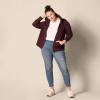 image:imageAmazon Essentials womens Fleece FullZip Hoodie Available in Plus SizeBurgundy