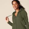image:imageAmazon Essentials womens Fleece FullZip Hoodie Available in Plus SizeDark Olive