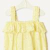 image:imageAmazon Essentials x Sofia Grainge Baby Girls Cotton Gauze Sleeveless RomperLight Yellow Ditsy Floral