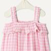 image:imageAmazon Essentials x Sofia Grainge Baby Girls Cotton Gauze Sleeveless RomperPink Gingham
