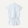 image:imageAmazon Essentials x Sofia Grainge Toddlers and Baby Boys Cotton Pique Short Sleeve Shirt amp Shorts Play SetBlue Uneven Thin Stripe