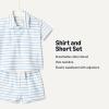 image:imageAmazon Essentials x Sofia Grainge Toddlers and Baby Boys Cotton Pique Short Sleeve Shirt amp Shorts Play SetBlue Uneven Thin Stripe