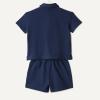 image:imageAmazon Essentials x Sofia Grainge Toddlers and Baby Boys Cotton Pique Short Sleeve Shirt amp Shorts Play SetNavy