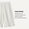 image:imageAmazon Essentials x Sofia Grainge Toddlers and Baby Girls Cotton Linen Wide Leg Pullon Pant with RufflesLight Beige